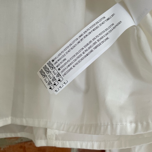 NWT En Saison Square Neck Poplin Ruffle Peasant Blouse | M - Picture 8 of 8